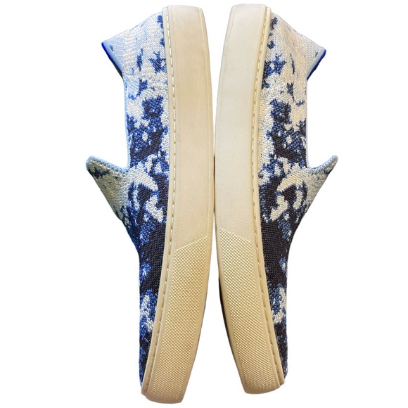 Rothy’s x The Butcher’s Daughter Limited Edition Shibori Blue Slip On Sneakers - Picture 13 of 16